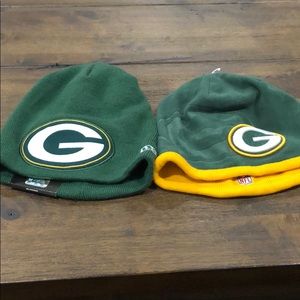 Two NFL Green Bay packers hats